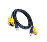 KACCDE Commutatore KVM compatto USB 2.0 con VGA 1080P per un facile computer commutazione intelligente e controllo fluido del dispositivo KVM Switcher