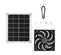 KACCDE Computer Hardware Ventilatore di Raffreddamento Solare 7W Pannello monocristallino Ad Alta Efficienza Resistente all'erosione Silenzioso Scarico Solare per