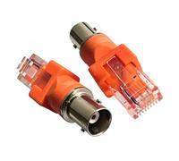 KACCDE Di 2 BNC RJ45 Adattatore Cavo Coassiale Connettore | Link adatto per tester di cavi di rete e apparecchiature toner con test di cavi coassiali