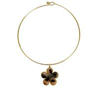 KACCDE Elegante collana con ciondolo in acrilico con stampa leopardata a forma di cuore/fiore, leggera, alla moda, regalo alla moda, regalo di San Valentino, Misura unica, come descritto, come