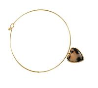 KACCDE Elegante collana con ciondolo in acrilico con stampa leopardata a forma di cuore/fiore, leggera, alla moda, regalo alla moda, regalo di San Valentino, Misura unica, come descritto, come