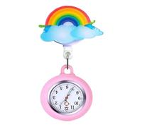 KACCDE Orologio da infermiera in silicone elastico con cordino elastico per controllare il tempo, custodia in silicone morbido e durevole, H