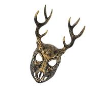 KACCDE Renna integrale in maschera con corna di cervo, testa di cervo, feste di Halloween, carnevale
