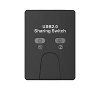KACCDE Selettori di commutazione manuale USB 2.0 a 2 porte Adattatore di commutazione KVM 2 in 1 Out Condivisione di dispositivi USB per tastiere della stampante Switcher USB manuale