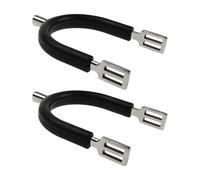 KACCDE Sperone per cavalli in gomma con cinghie in pelle speroni da competizione ragazzo occidentale per uomini donne accessori da equitazione cavallo coperto in gomma per uomo donna uomo corda