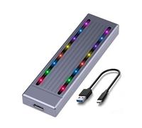 KACCDE SSD Caso Con LED NVMe MKey USB 3.2 TypeC Gen2 10Gbps Enclosure Alluminio Per 2230 2242 2260 2280