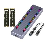 KACCDE SSD Caso Con LED NVMe MKey USB 3.2 TypeC Gen2 10Gbps Enclosure Alluminio Per 2230 2242 2260 2280
