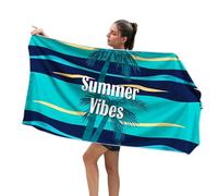 KACCDE Telo mare oversize poncho da nuoto con clip ad asciugatura rapida assorbente nuoto per adulti vacanza 80x190 cm spiaggia a prova di sabbia