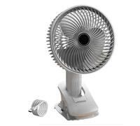KACCDE Ventola di raffreddamento da tavolo multiposizione con clip forte da 15,7 pollici, rotazione di 180 gradi, 3 modalità di vento, per casa e ufficio, ventilatore ricaricabile USB essenziale