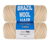 Kachanaa 5 rotoli di lana brasiliana per trecce acrilico filato per maglieria a mano per intrecciare capelli sintetici dea locs uncinetto capelli biondi senegalesi intrecciati 613#