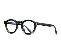 kachawoo Blue Light Blocking Eyeglasses Frame Vintage TR90 Leopard Glasses Blue-ray Eyewears for OL Classic Korean Style Frames, Bright Black Frame, S