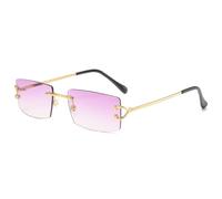 Kachawoo - Occhiali da sole leggeri adatti per strada, selfie, occhiali da sole alla moda senza montatura in metallo per donne e uomini
