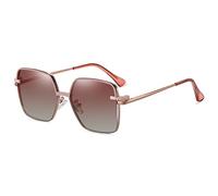 kachawoo Occhiali da sole magnetici polarizzati clip su occhiali quadrati donna luce blu blocco telaio in metallo occhiali, Nude Pink Frame, L
