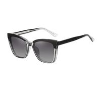 kachawoo Occhiali da sole polarizzati magnetici da donna clip su occhiali da sole TR90 montatura Eyewear Anti Blue Light lenti, Cornice nera grigia, L