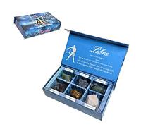 KACHVI Crystal Gifts - Pietre del Segno Zodiacale per completare Le Pietre della Nascita - Cristalli curativi Naturali con Oroscopo Confezione da 6 (Libra)
