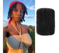 Kackanaa - Capelli umani ricci afro crespi da 40,6 cm, per extension di dreadlock, 1 confezione di capelli umani Marley Twist per mini Twist Repair Locs Springy Afro Twist, 30 g/confezione