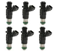 Kacrik 6 pezzi Iniettore carburante 4 fori compatibile per Infiniti G35 350Z 3.5L 2002-2004 Pathfinder 3.5L 2003-2004 2001-2003 QX4 3.5L QX4 3.5L 2000-2001 Maxima I30 3.0 L # 16 600-2Y905 16600-AE060