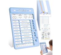 KACZUS Tabella Routine Bambini, 1 Planner con 15 Schede Bianche Ricaricabili, To Do List Cancellabile per Promuovere Autodisciplina, Compiti e l'Autonomia Quotidiana
