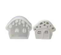 Kadagg Portacandele a Forma di Casa Fungo Stampo in Silicone 3D Case Realizzazione Forniture Gesso Calcestruzzo Resina Candeliere Calchi Stampi