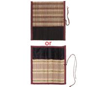 Kadagg Portapennelli da Pittura in bambù Borsa Rotolante Penna per Custodia Tenda Confezione bambù + Panno