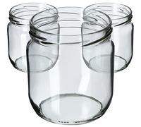 KADAX 48 pezzi vasetti da 425 ml con chiusura twist-off da 82 mm per insalate, conserve e preparazione dei pasti - Vasetti ermetici (senza coperchi/48 pezzi)