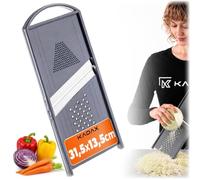 KADAX Affetta verdure con 2 lame in acciaio inox, grattugia per cetrioli, cavolo e altre verdure, taglia verdure in polipropilene, taglia cetrioli (32 x 14 cm)