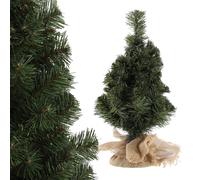KADAX Albero di Natale artificiale come vivere piccolo 80 cm verde per armadio scrivania iuta libera