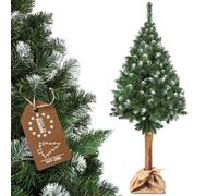 KADAX Albero di Natale artificiale su un tronco 160 cm, albero di Natale in pino, Ø ca. 70 cm, con punte innevate, 20 rami e 8 corone, albero di Natale in PVC con supporto (sogni di diamanti 160 cm)