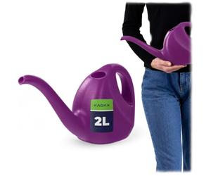 KADAX Annaffiatoio da 2 litri, piccolo annaffiatoio da giardino in plastica, annaffiatoio con beccuccio lungo, per interni ed esterni, casa, giardino, fiori, piante da appartamento(viola)