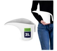 KADAX Annaffiatoio da 2 litri, piccolo annaffiatoio in plastica per piante da interno, moderno annaffiatoio con manico ergonomico e beccuccio lungo (bianco)