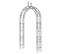 KADAX arco di rose per piante rampicanti pergola nera 145 x 281 cm