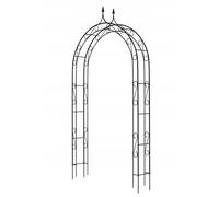 KADAX arco di rose per piante rampicanti pergola nera 145 x 281 cm