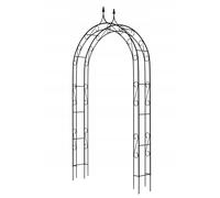 KADAX arco di rose per piante rampicanti pergola nera 145 x 281 cm
