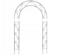 KADAX Arco di rose per piante rampicanti, pergola, nero, 160 x 240 cm
