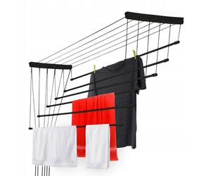 KADAX Asciugabiancheria da soffitto, Asciugatrice per soffitto 6, 6 x 150/nero