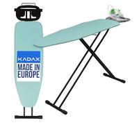 KADAX Tavola da stiro, 120 x 38 cm, pieghevole, regolabile in altezza, con base in schiuma da 8 mm e piedini antiscivolo, per stirare a vapore