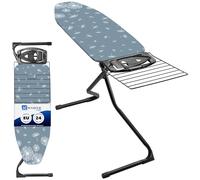 KADAX Asse da Stiro Grande con Struttura Robusta in Acciaio, Ripiano Pieghevole, Altezza Regolabile e Supporto per Ferro da Stiro (120 x 42 cm, Blu Scuro)