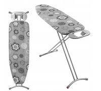 KADAX Asse da Stiro con con Struttura Pieghevole, Tavola da Stiro con Supporto per Ferro, Regolazione Altezza e Piedini Antiscivolo (120 x 38 cm, Grigio)