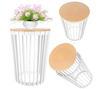 KADAX Aytre, supporto per fiori in plastica, supporto per piante, tavolo da fiori, sgabello per piante (bianco, 53,5 cm)