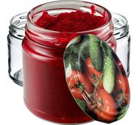 KADAX Set di 20 vasetti da 200 ml con coperchio a vite Ø 66 mm - vasetti per dessert a parete spessa, ermetici, lavabili in lavastoviglie, ideali per marmellate e conserve