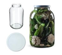 KADAX Barattoli per conserve, 4 l, vasetti per conserve, fi100 mm, per conserve, barattoli per conserve (1 pezzo, coperchio bianco)