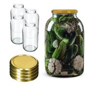 KADAX Barattoli per conserve, 4 l, vasetti per conserve, fi100 mm, per conserve, barattoli per conserve, barattoli per conserve