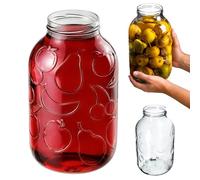 KADAX Barattoli per conserve da 5 l con tappo a vite fi100 mm, grandi barattoli con coperchio, per conservare, fermentare e conservare, per cetrioli, crauti (senza coperchio, 1 pezzo)