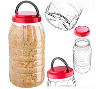 KADAX Barattolo da 5 l con coperchio, 1 pezzo, contenitore in plastica PET, contenitore da cucina, contenitore in plastica per alimenti, contenitore per alimenti