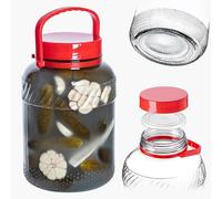 KADAX Barattolo per cetriolo con coperchio, contenitore ermetico, palloncino in vetro, universale, per cetrioli, conservazione, barattolo di vetro (4 l, 1 pezzo)