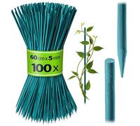 KADAX Bastoncini di bambù 60 cm x 5 mm, set da 100 pezzi, bastoncini di legno per piantine, bastoncini di fiori, traliccio per piante, tralicci (verde)