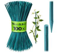 KADAX Bastoncini di bambù, 70 cm x 5,5 mm, set da 100 pezzi, in bambù, per piantine, bastoncini di legno, per piante, tralicci (verde)