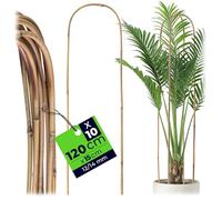 KADAX Bastoncini di bambù a forma di U, 120 cm x 14/16 mm x 15 cm, set da 10 pezzi, arco per piante rampicanti, supporto per piante rampicanti