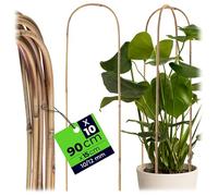 KADAX Bastoncini di bambù a forma di U, 90 cm x 10/12 mm x 15 cm, set da 10 pezzi, arco per piante rampicanti, supporto per piante rampicanti