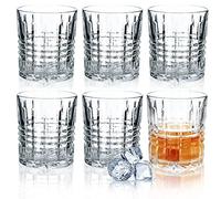 KADAX Bere bicchieri, set 6er, bicchieri di whisky, set di bicchieri, bicchieri d'acqua robusti, bicchieri di succo, bicchieri universali, bicchieri di cristallo, (300 ml, striscia)